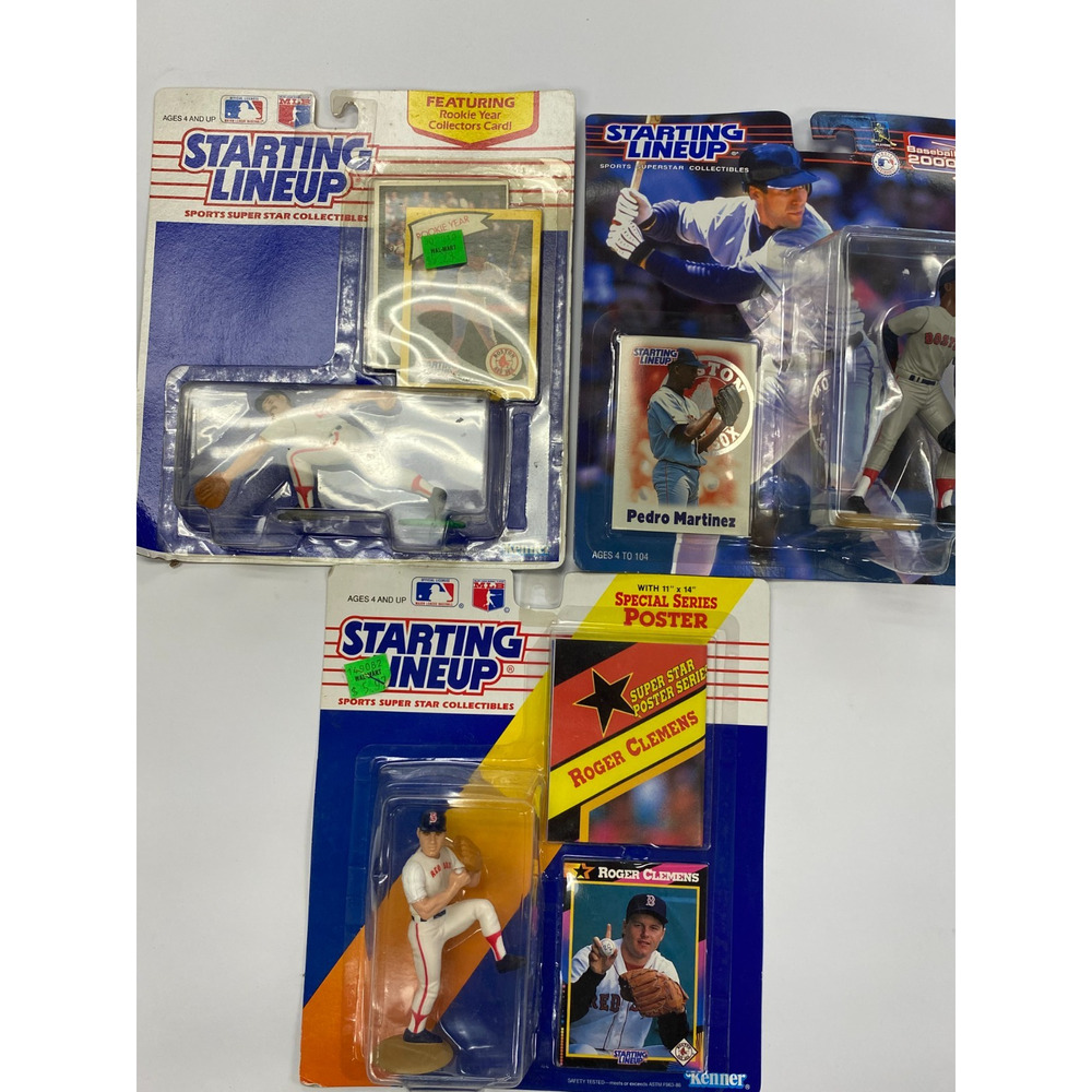 Lot of 3: Boston Red Sox Starting Lineup, 92 Clemens 00 Martinez 90 Wade Boggs